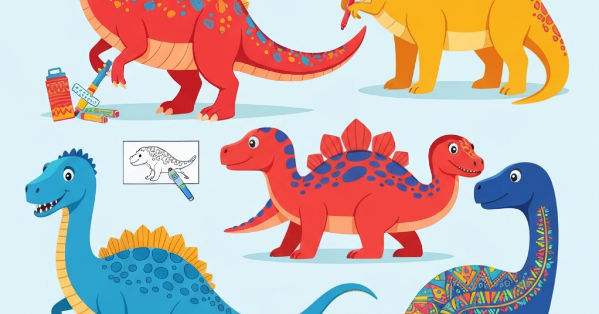 Fun dinosaurs coloring activities to spark creativity in kids