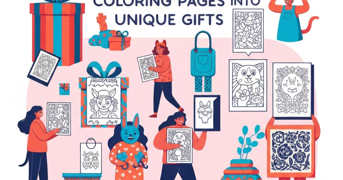 Creative ways to turn coloring pages into unique gifts