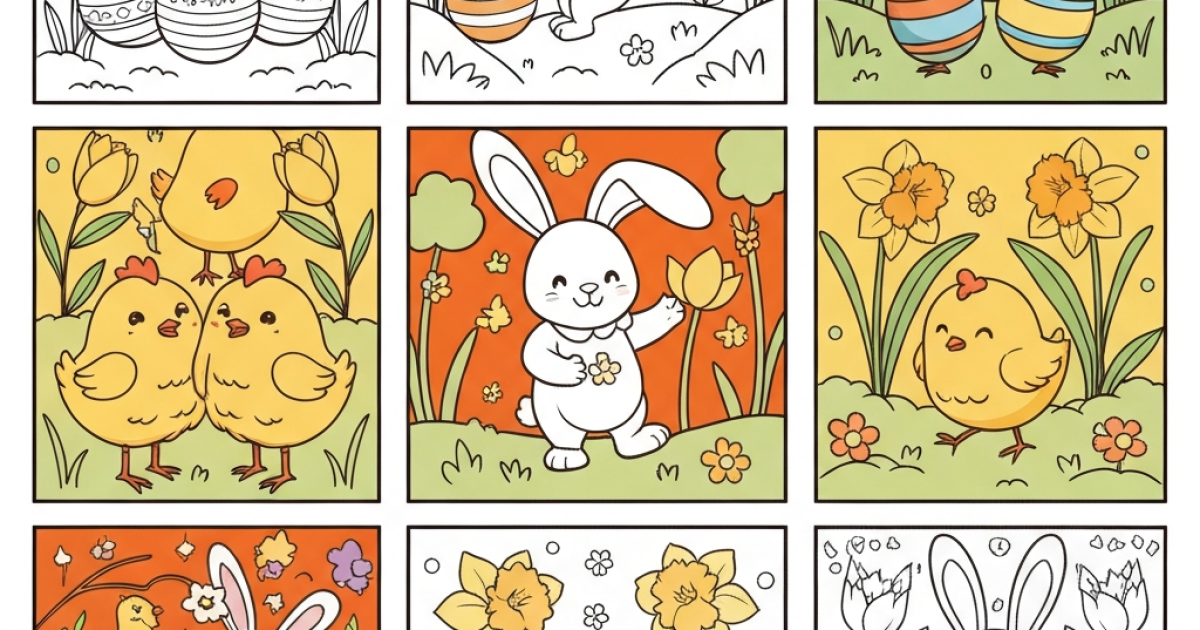 10 printable coloring pages for springtime celebrations