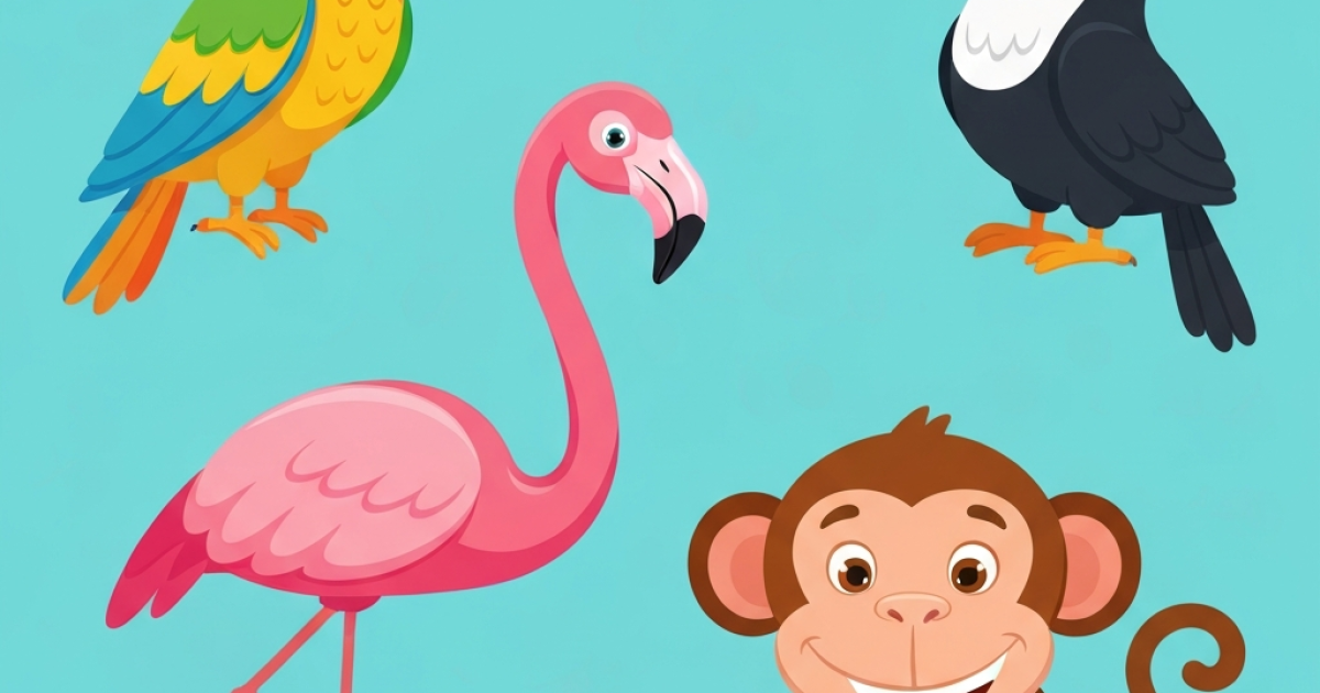 Tropical animal coloring pages for summer adventures