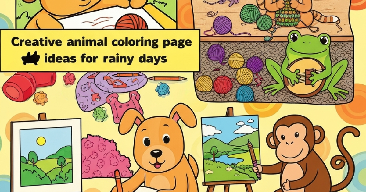 Creative animal coloring page ideas for rainy days