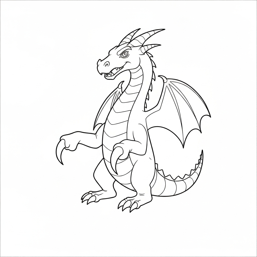 Dragon avec une énorme griffe