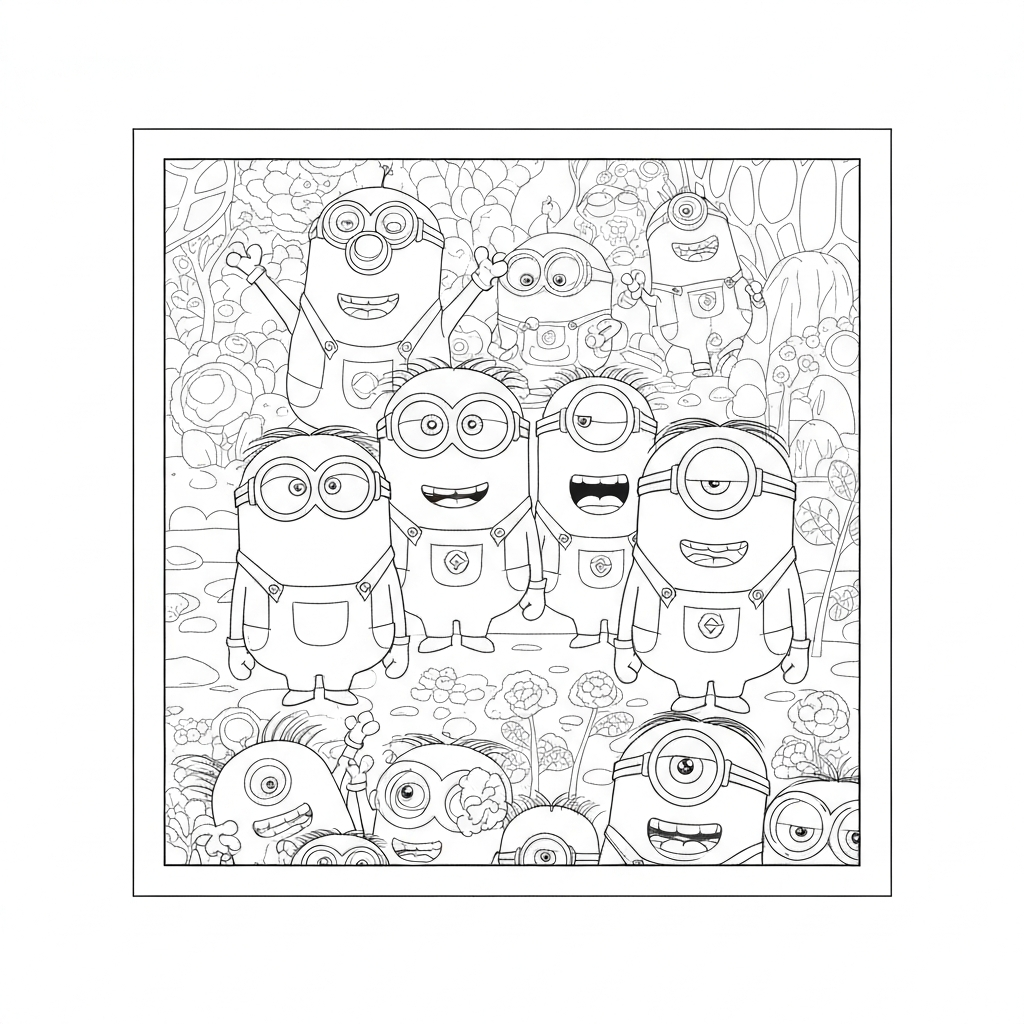Minions à colorier