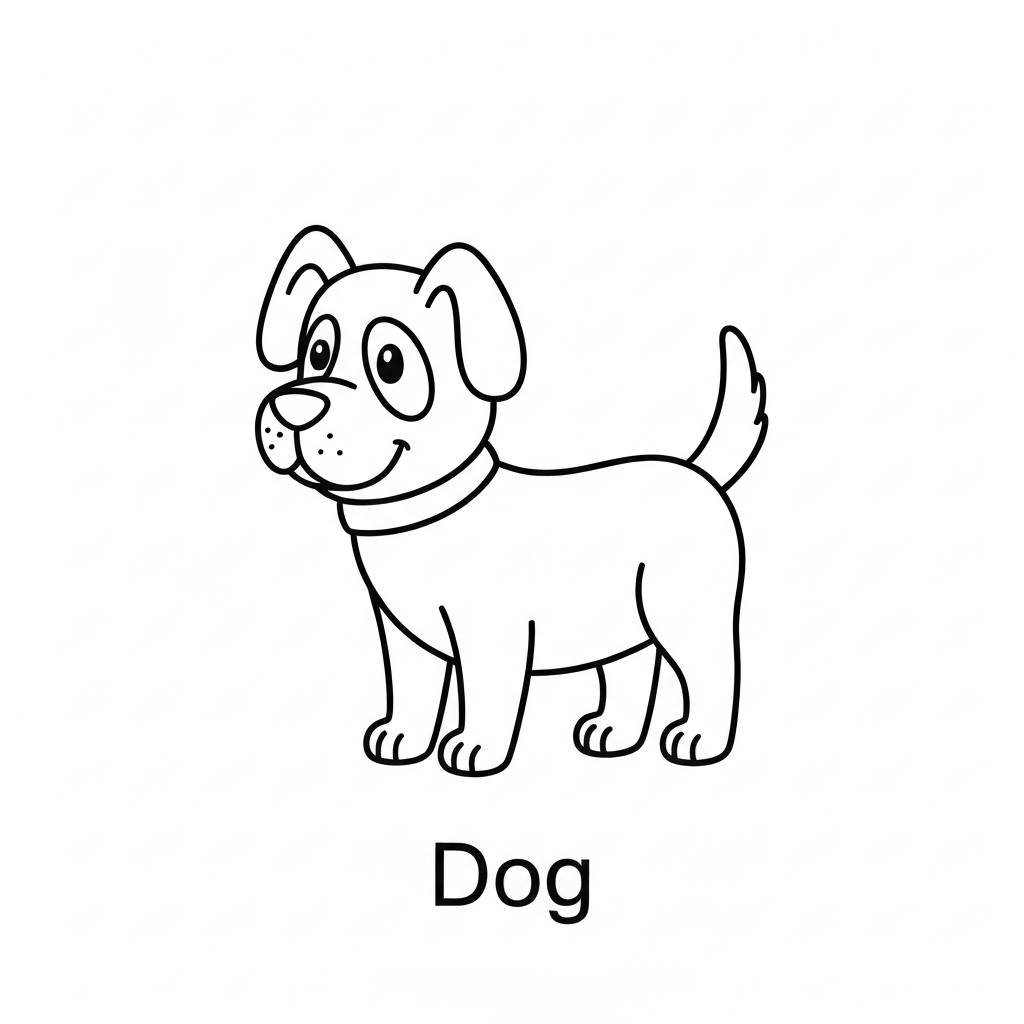 Hond om in te kleuren