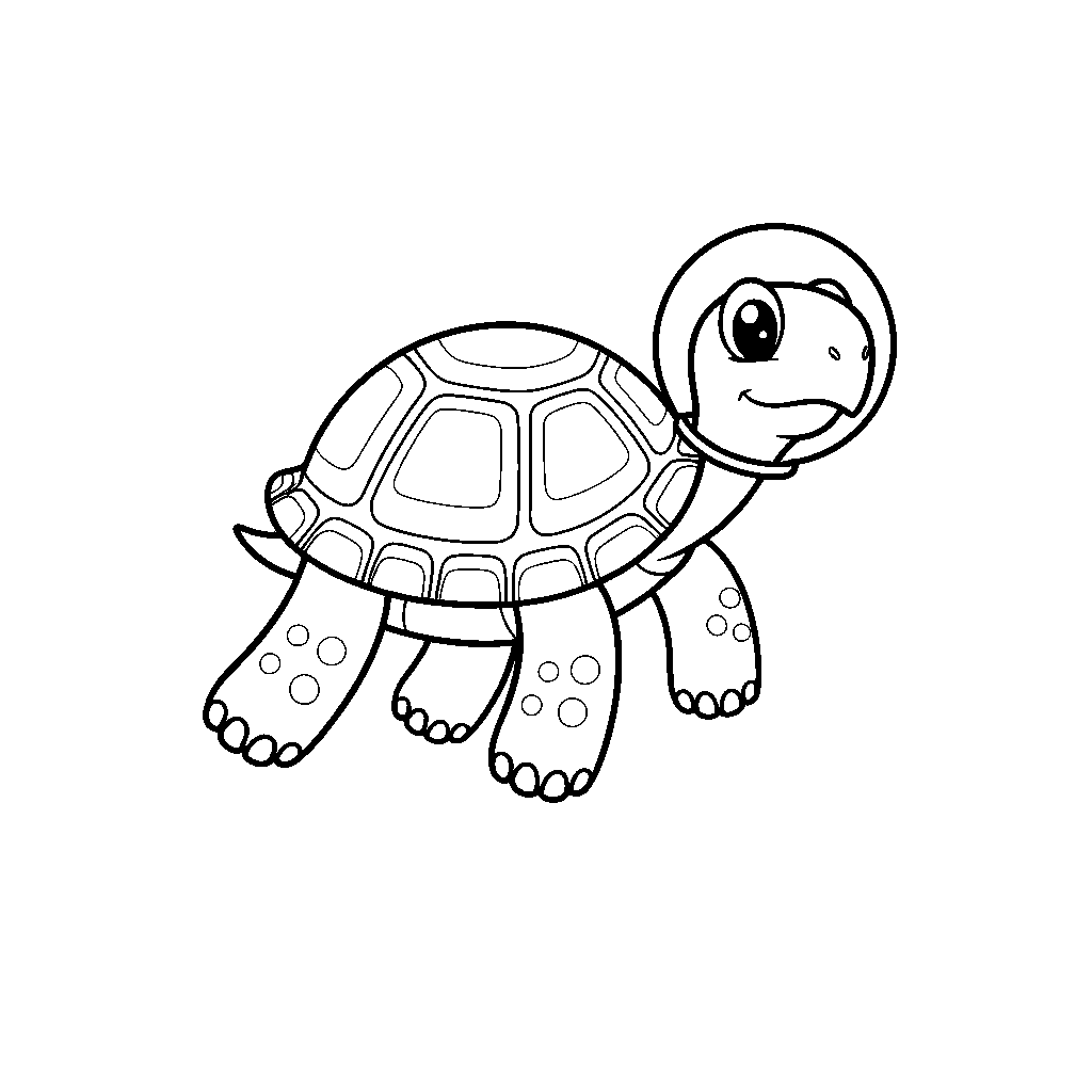 Astronaut Tortoise Exploring Space