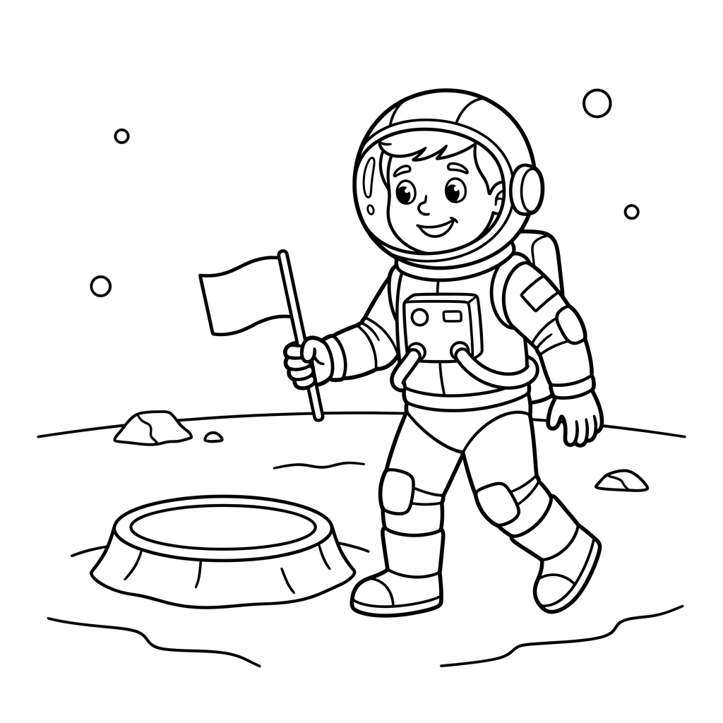 Astronauta caminhando na Lua