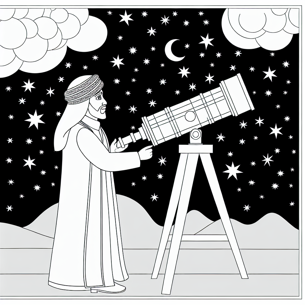 Astrophysicist Using Telescope