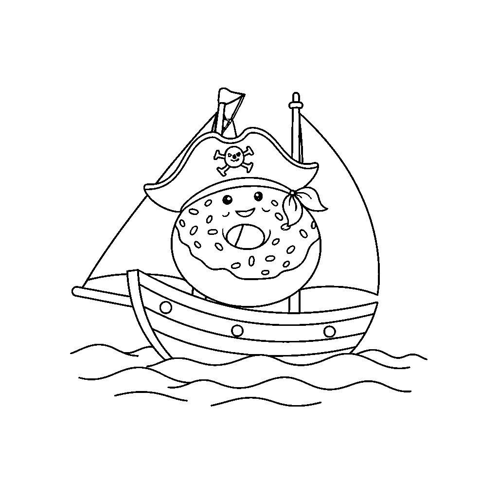 Bagel-Pirat auf hoher See
