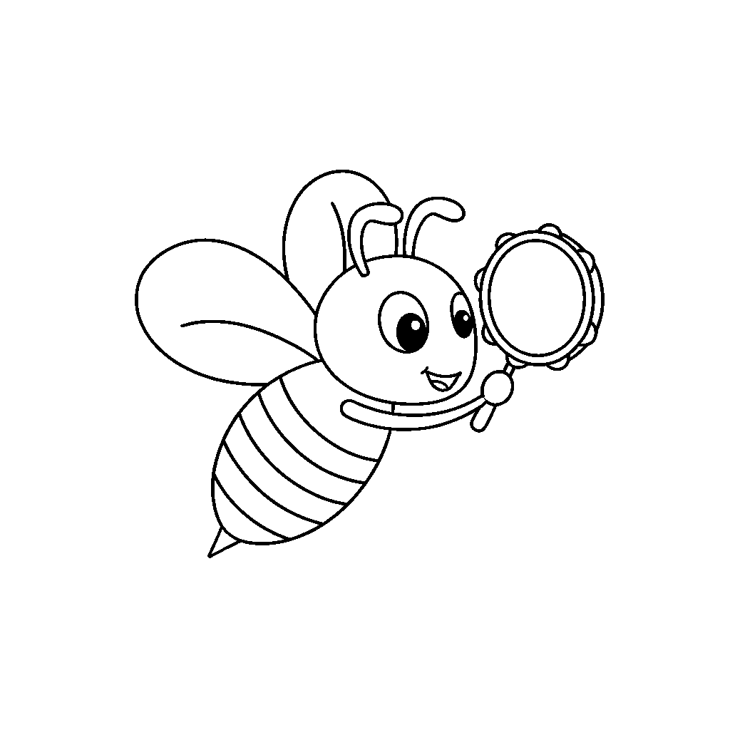Bee Buzzing with a Tambourine