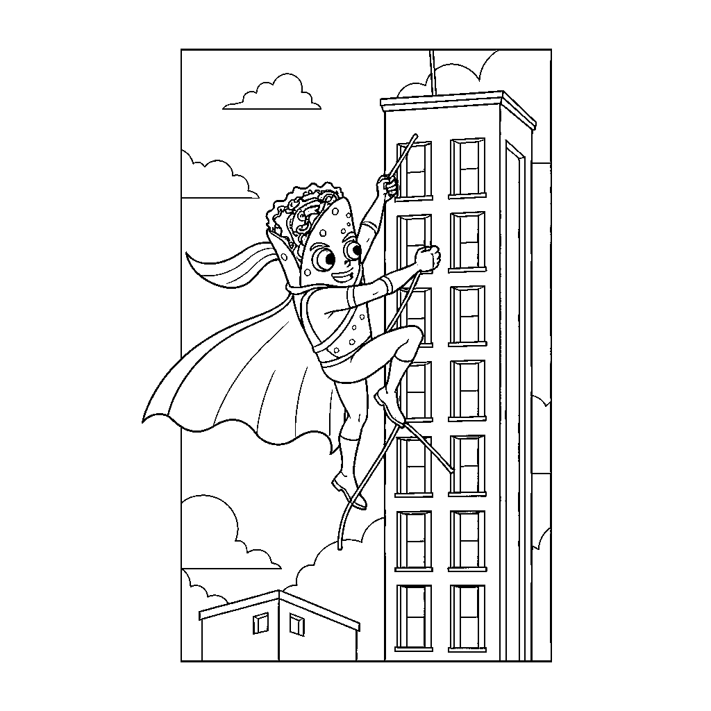 Burrito Climbing a Skyscraper