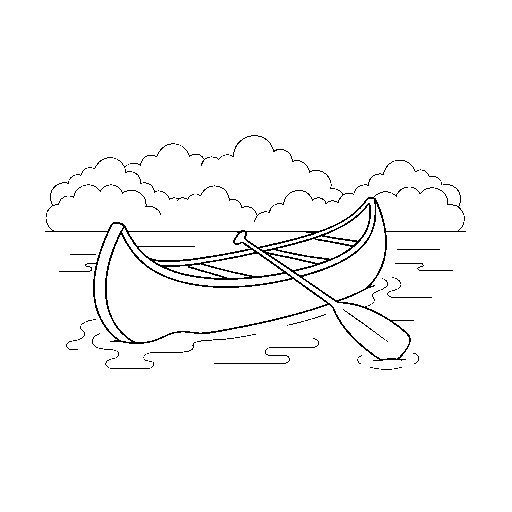 Canoe Trip Through Quiet Forest