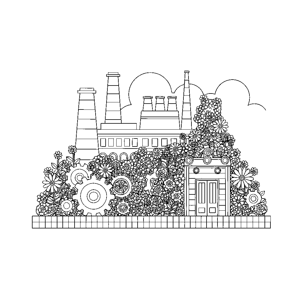 Charming Factory with Gear Gardens