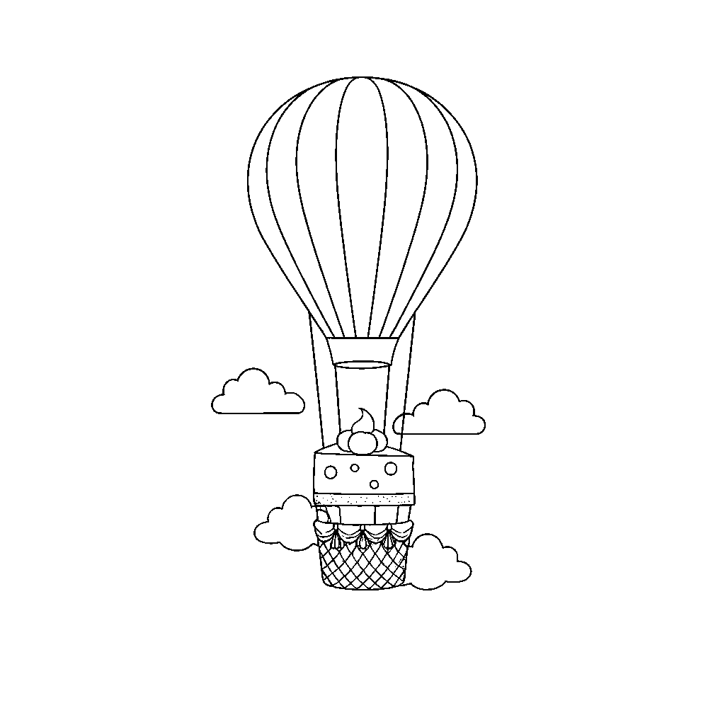 Cheesecake on a Hot Air Balloon