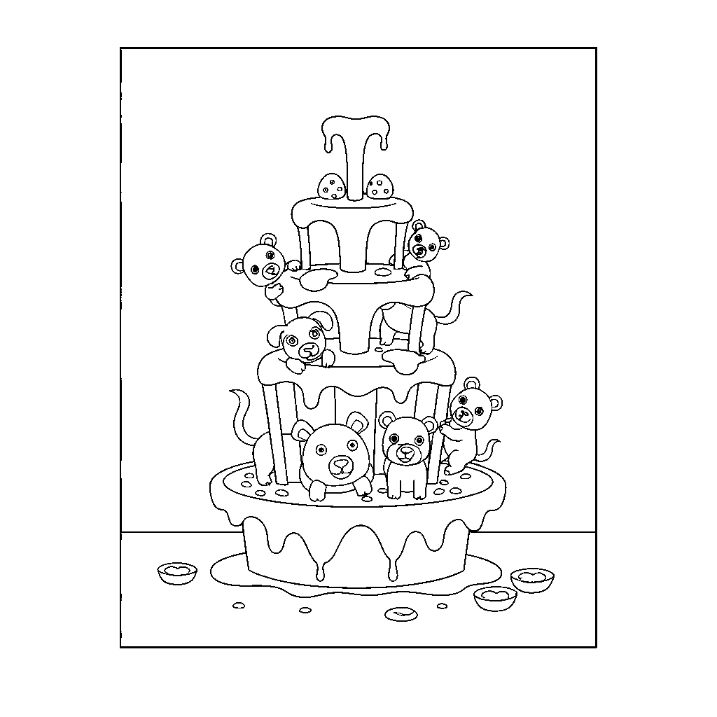 Fontaine de Chocolat dans la Jungle
