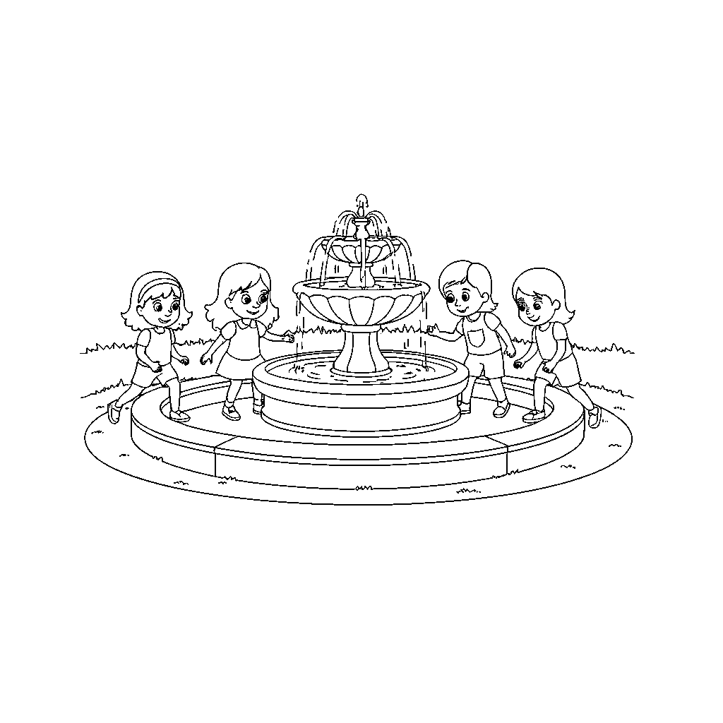 Place de la Ville avec Amusement de Fontaine