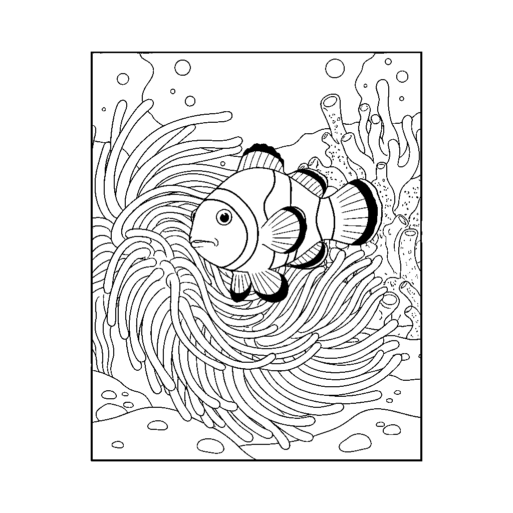 Clownfish Dancing in Sea Anemone