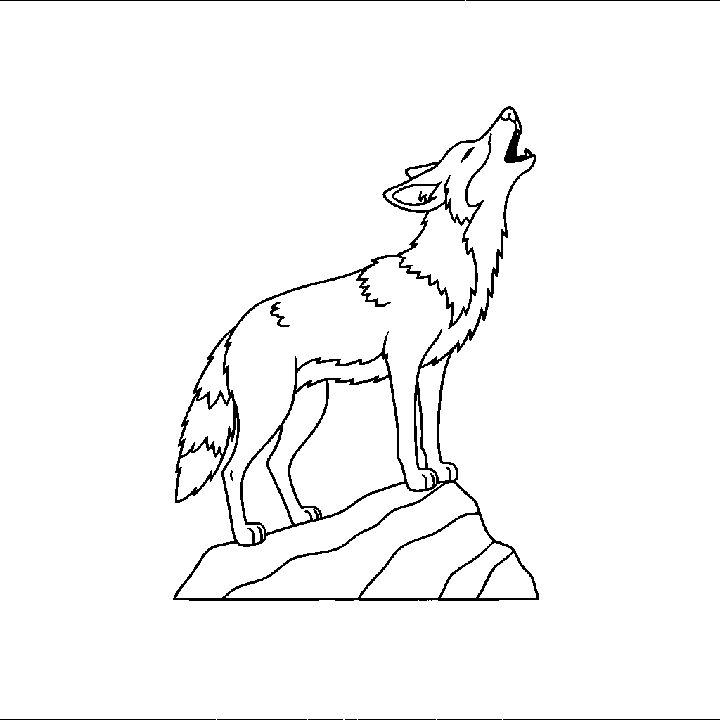 Coyote Howling at Drum