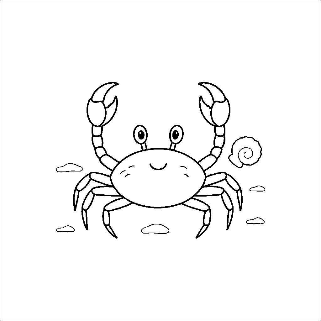 Krab met een Schelp Rugzak