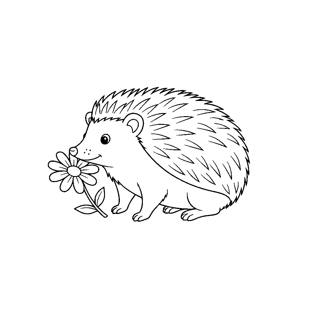Curious Hedgehog in the Garden