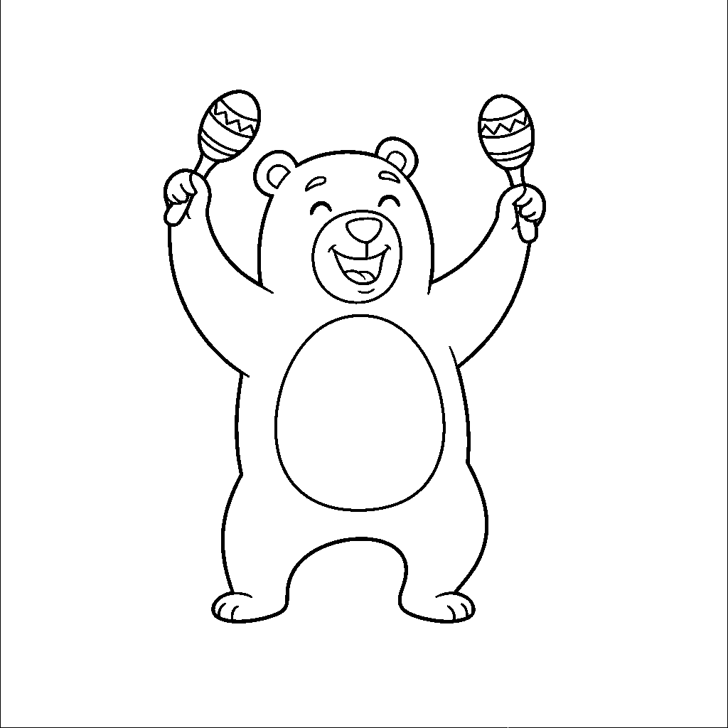 Dancing Bear with Maracas