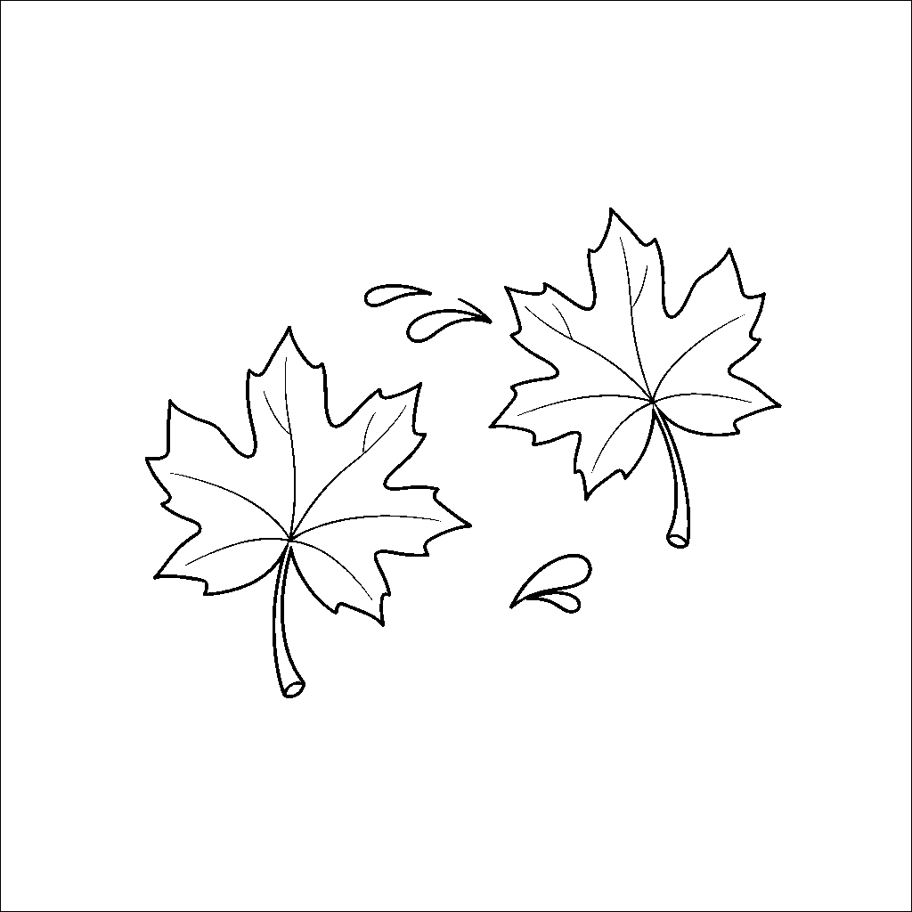 Dancing Maple Leaves in Breeze