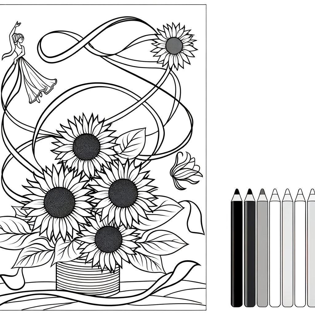 Dancing Sunflowers in the Breeze