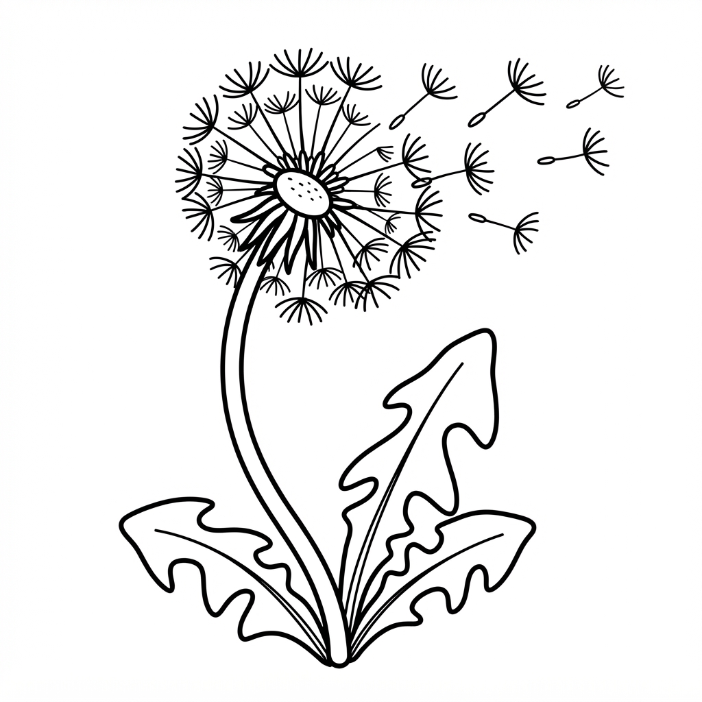 Paardenbloem in de wind