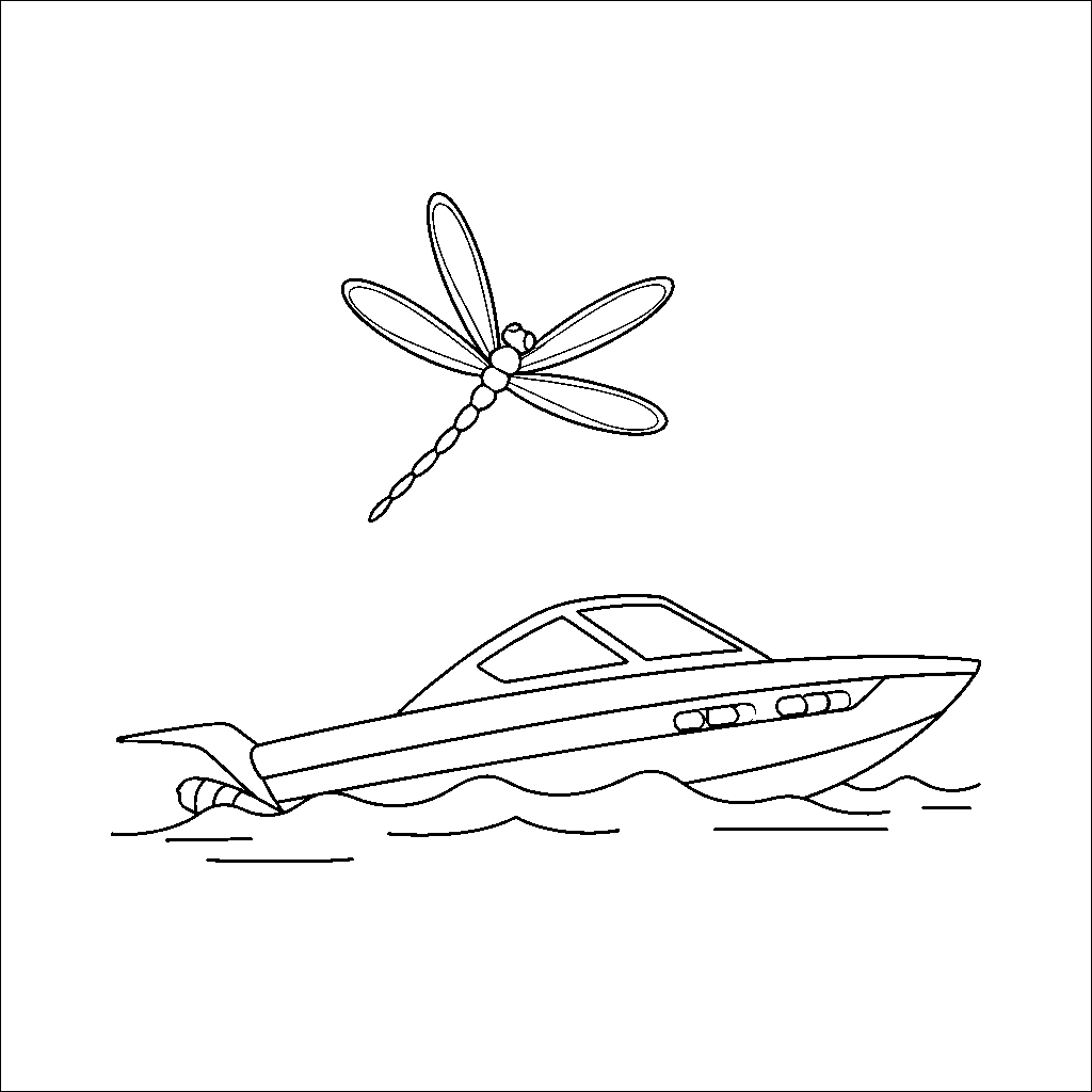 Daring Dragonfly on Racing Boat