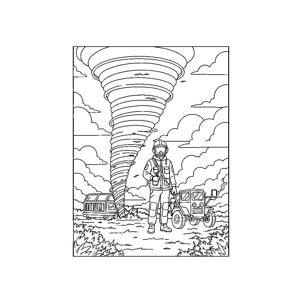 Coraggioso Cacciatore di Tempeste in Azione