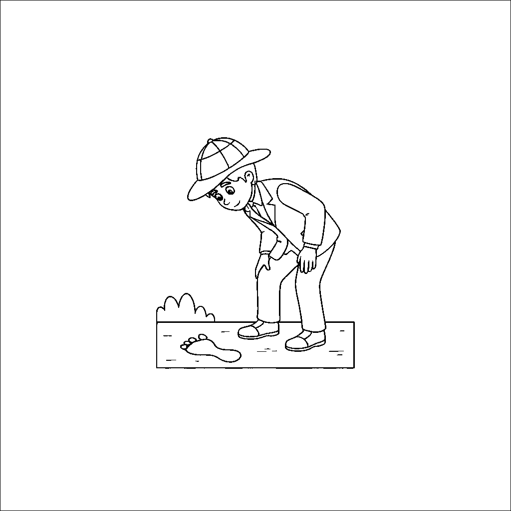 Detective Examining a Clue