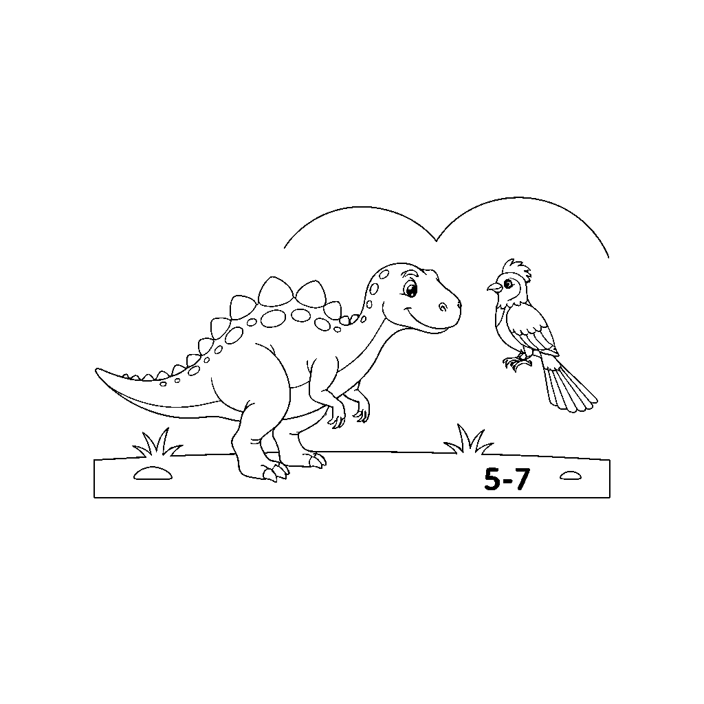 Dino Obserwujący Rzadkiego Ptaka