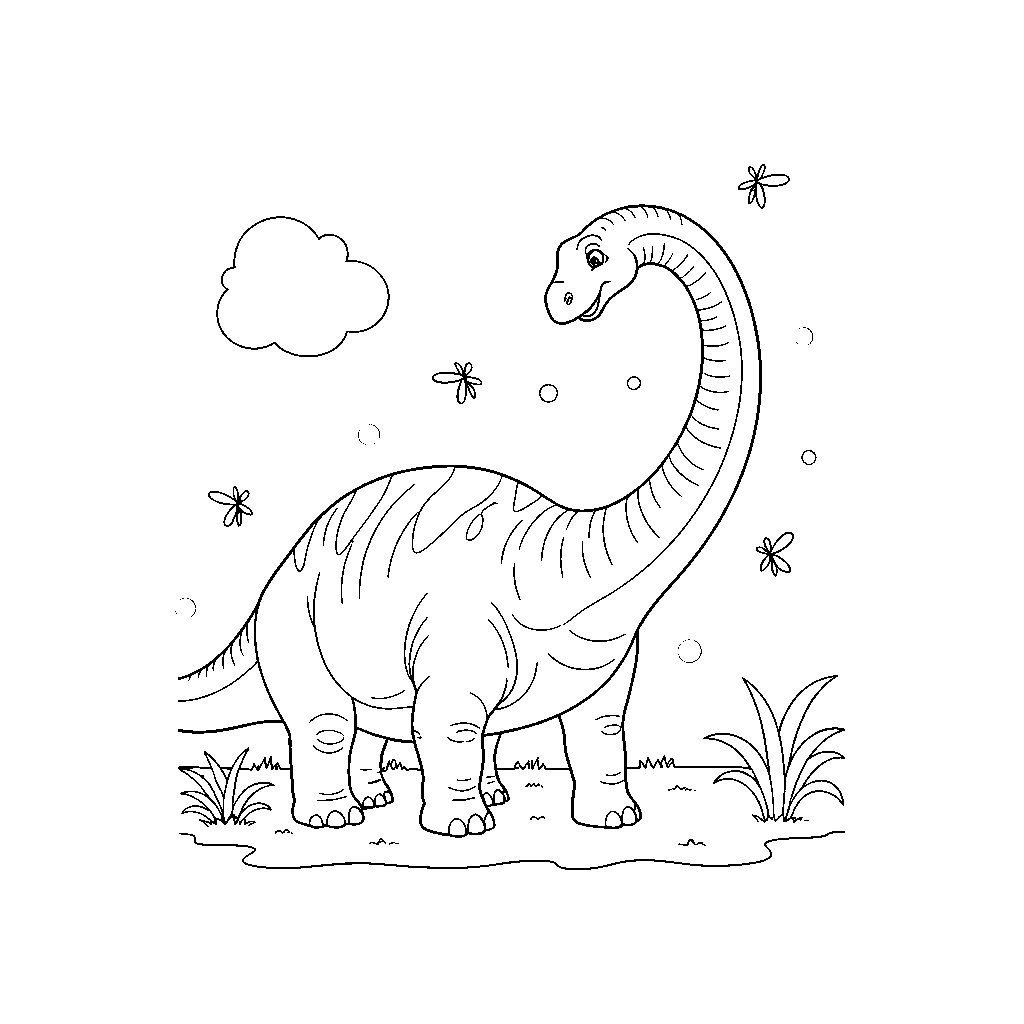 Dino Obserwujący Migoczące Świetliki