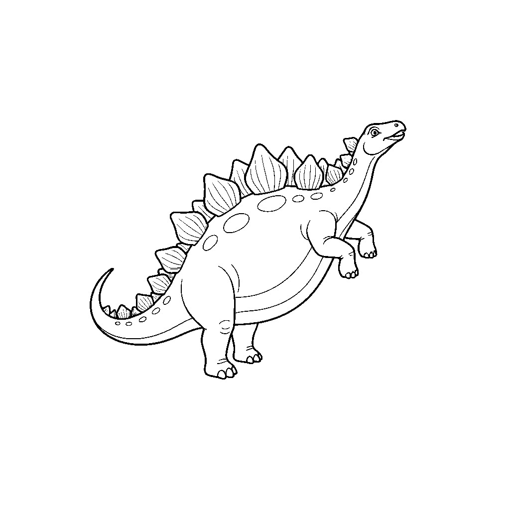 Dinosaur Climbing a Tall Rock