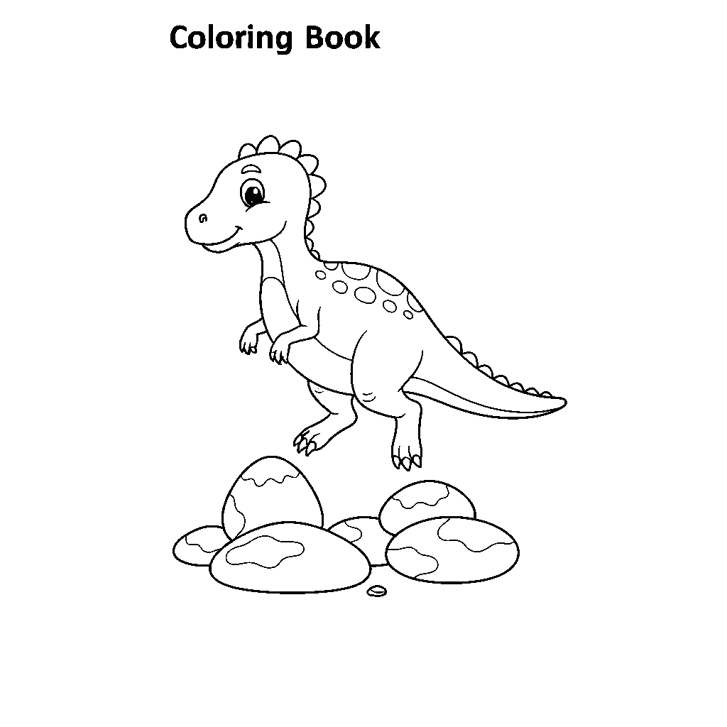 Dinosaur Playing Hopscotch