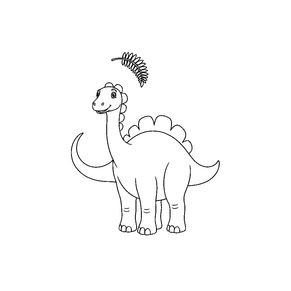 Diplodocus Playing Catch with Ferns