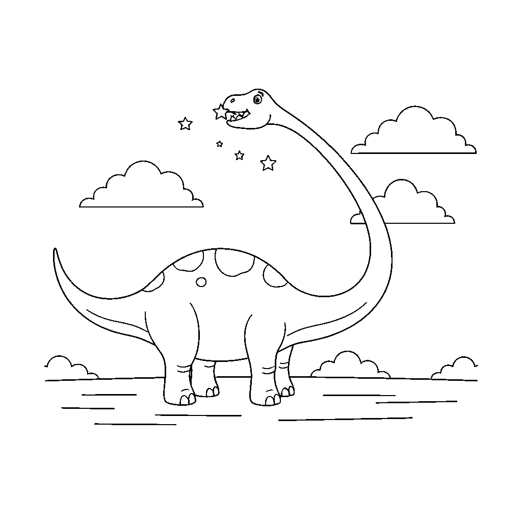 Diplodocus Reaching for the Stars