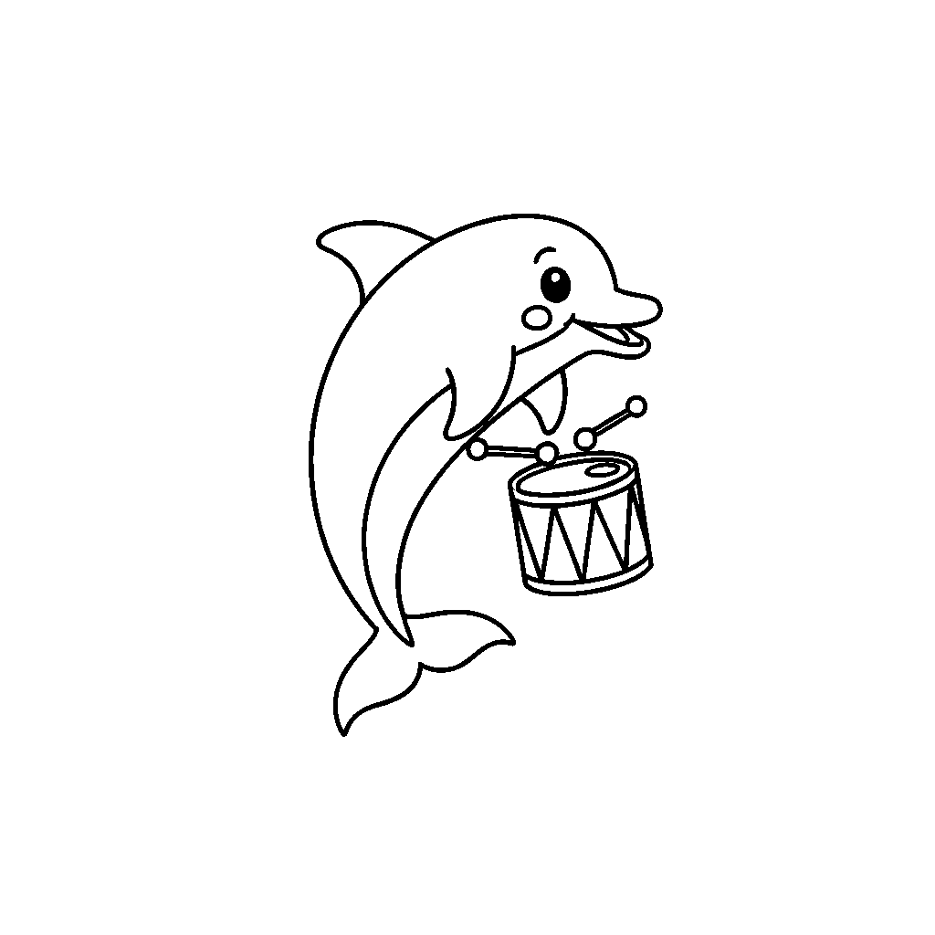 Dolphin Jamming on a Drum