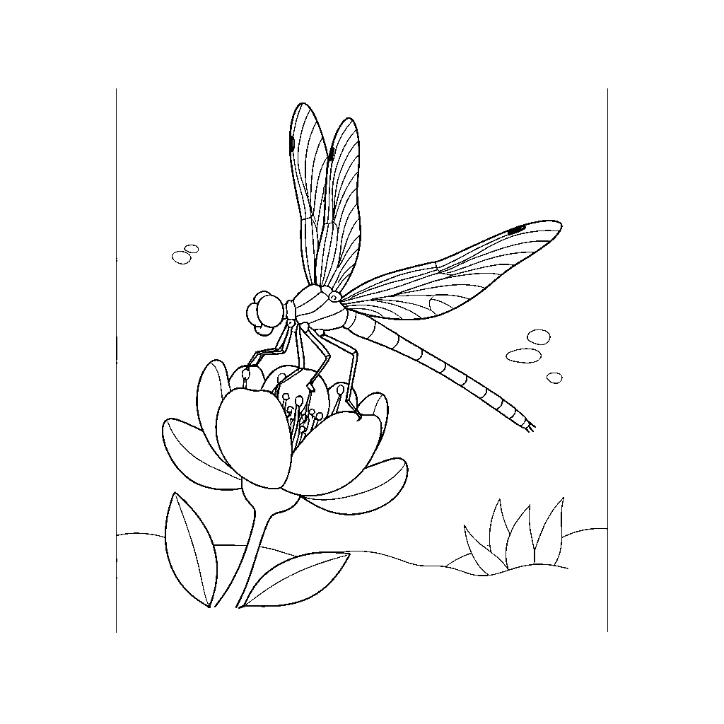 Libelle Helpt Bloemen Bloeien