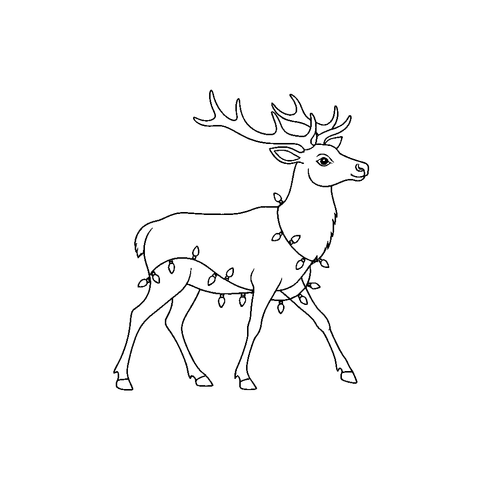 Elk Carrying Holiday Lights