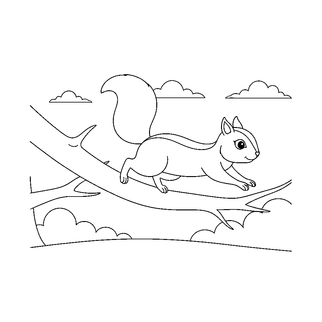 Scoiattolo Incantevole che Raccoglie Ghiande