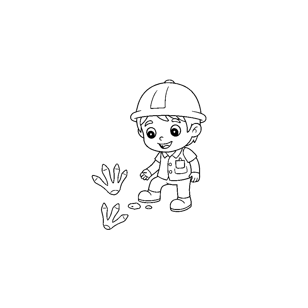 Explorer Examining Unusual Fossils