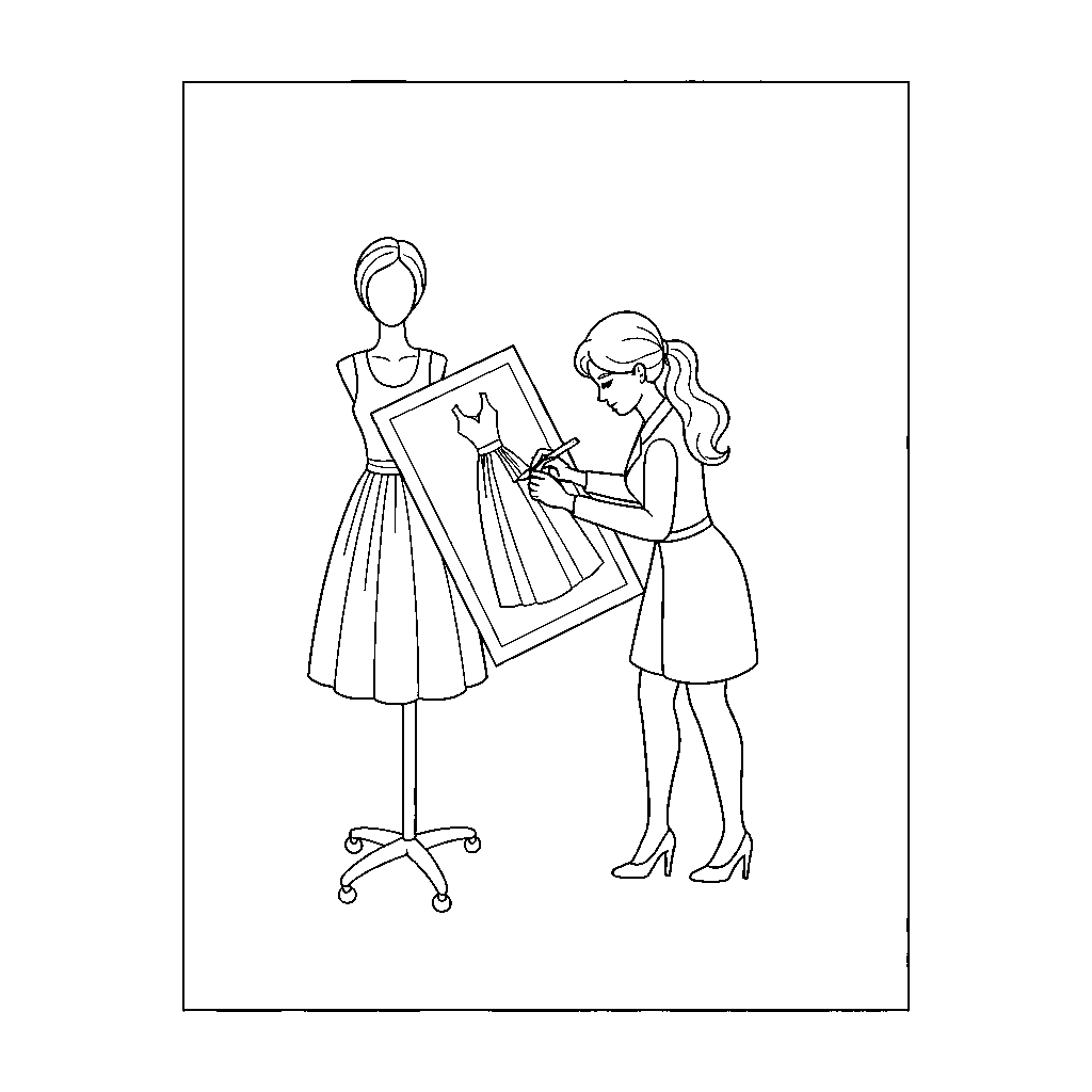 Fashion Designer at Work