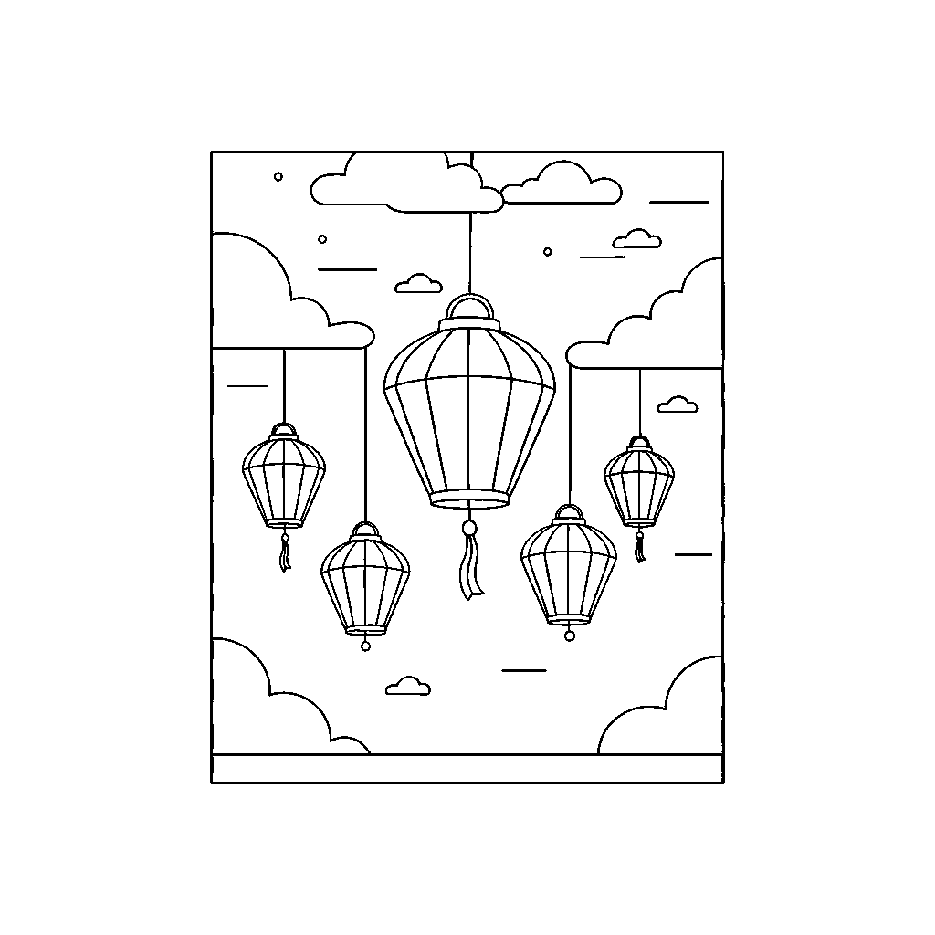 Lanternas Festivas no Parque