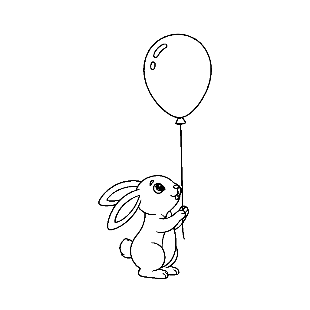 Plovoucí Balónek s Zvědavým Králíkem