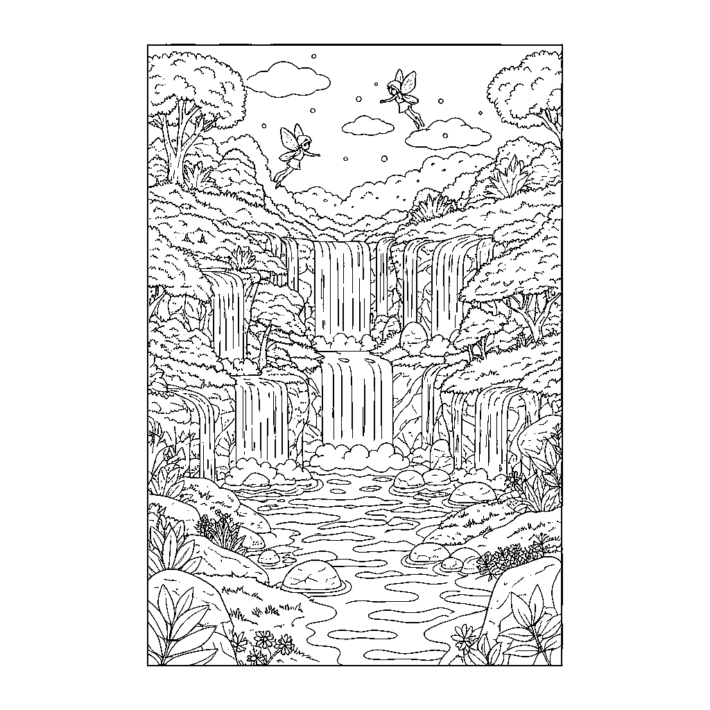 Floating Island with Crystal Falls