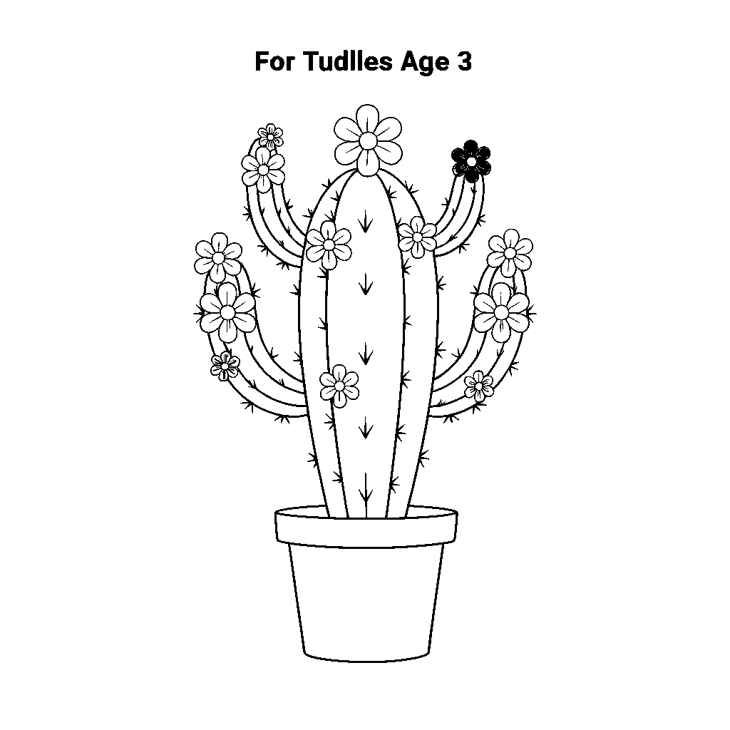 Flowering Cactus with Blooms
