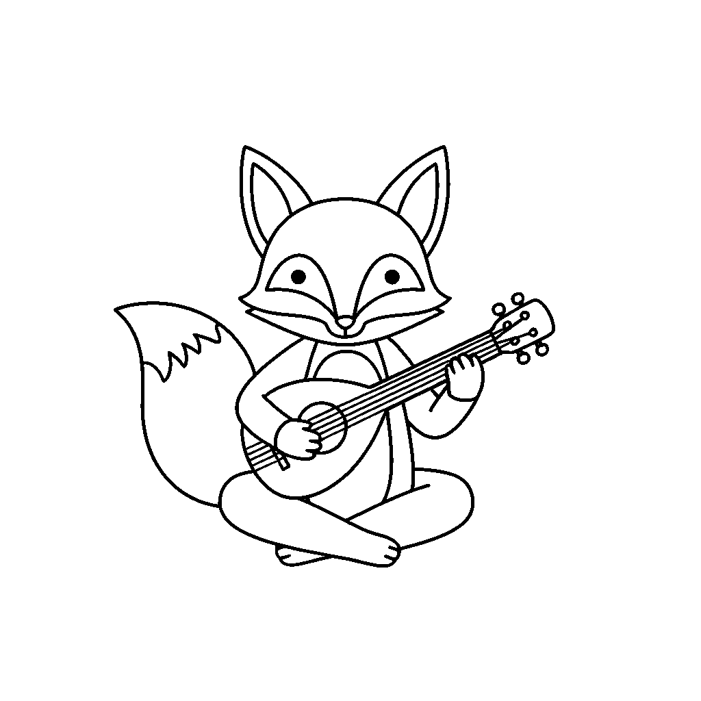 Fuchs mit Laute
