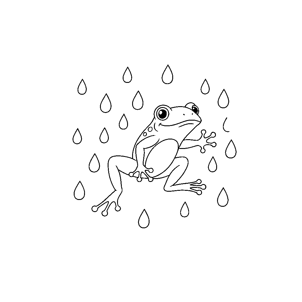 Groda som Lekar i Regndroppar