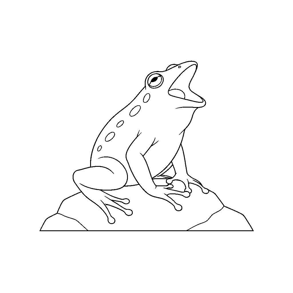 Frog Singing into a Microphone
