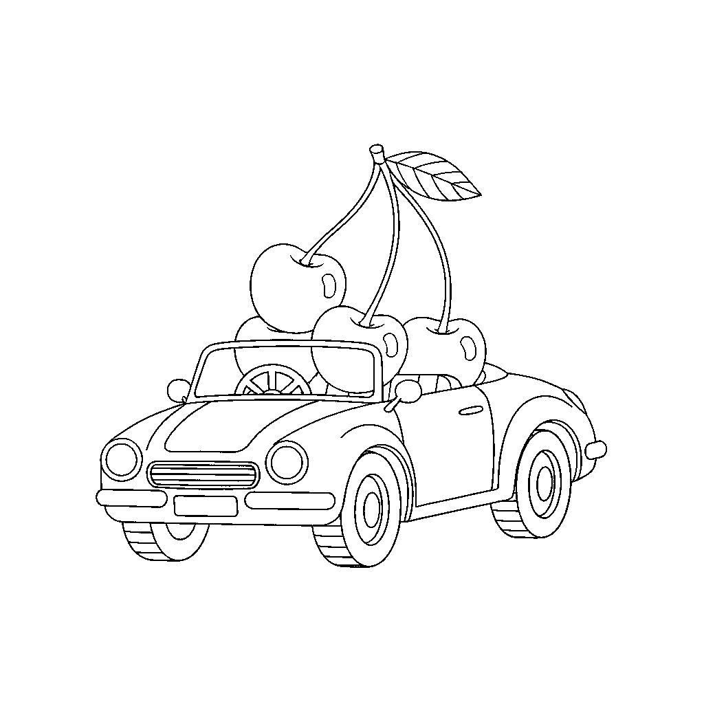 Funky Cherries in a Race Car
